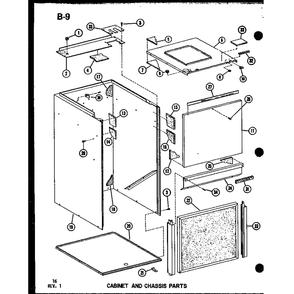 Cabinet And Chassis Parts 2 Diagram and Parts List for BBC3610M-B P67346-6C Amana Air Conditioner