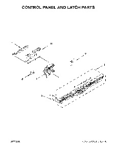 Control Panel And Latch Parts Diagram and Parts List for 66514703N511  Kenmore Dishwasher