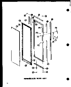 Refrigerator Door Assy Diagram and Parts List for SD19W-C-P60340-36WC  Amana Refrigerator