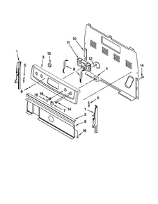Control Panel Parts Diagram and Parts List for MER7664XB1  Maytag Range