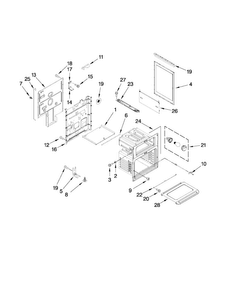 Chassis Parts Diagram and Parts List for MGT8775XB00  Maytag Range