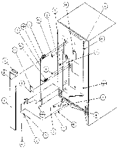 Cabinet Diagram and Parts List for 85978-P1117004W  Amana Refrigerator