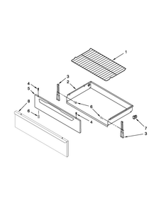 Drawer & Broiler Parts Diagram and Parts List for MER7664XB0  Maytag Range