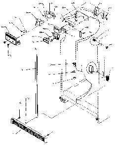 Refrigerator, Freezer Controls And Cabinet Diagram and Parts List for SX25N-P1162704W  Amana Refrigerator
