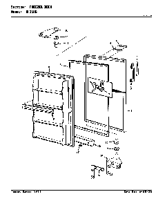 Freezer Door Diagram and Parts List for DF15HG W5ZUC Maytag Refrigerator