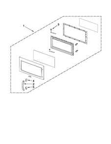 Door Parts Diagram and Parts List for JMV9186WP1  Jenn-Air Microwave