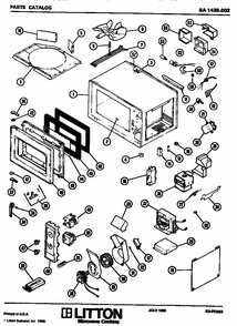 Replacement Parts Diagram and Parts List for SA1435002  Amana Microwave