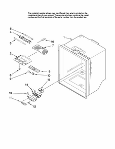 Refrigerator Liner Parts Diagram and Parts List for G37026FEAW10  Maytag Refrigerator