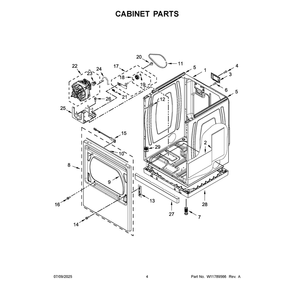 Part Location Diagram of W11412774 Whirlpool Switch, Door