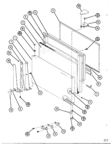 Top Mount Page 11 Diagram and Parts List for TC22N-P116205W  Amana Refrigerator