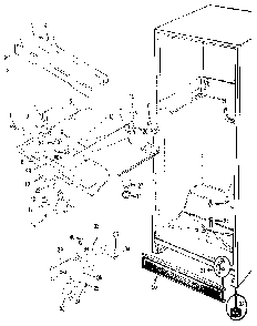 Fresh Food Compartment Diagram and Parts List for JRT196B MBJ55B Jenn-Air Refrigerator