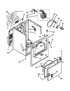 Cabinet Parts Diagram and Parts List for 4GNED4400YQ1  Amana Dryer
