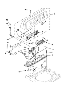 Control Panel Parts Diagram and Parts List for MVWB850WQ2  Maytag Washer