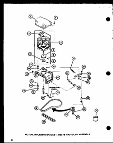 Motor (lw1201/p1110510w) (lw1501/p1110511w) (lw1502/p1110512w) (lw2302/p1110514w) (lw2303/p1110515w) (lw1503/p1110513w) Diagram and Parts List for LW2302 P1110514W Amana Washer