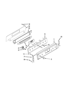 Control Panel Parts Diagram and Parts List for MER8772WB1  Maytag Range