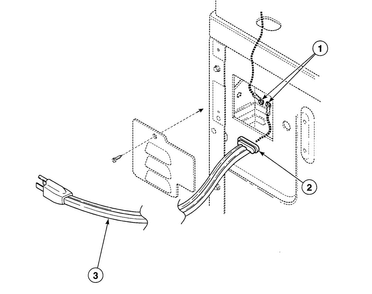 Power Cord Diagram and Parts List for SSG009QF  Speed Queen Dryer