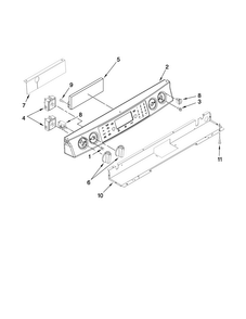 Control Panel Parts Diagram and Parts List for JES9800BAS18  Jenn-Air Range