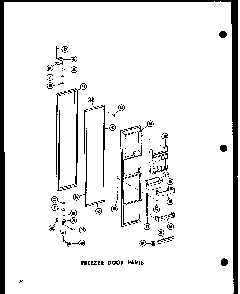 Freezer Door Parts Diagram and Parts List for SRN22G-A-P60201-17WA  Amana Refrigerator