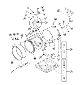 Part Location Diagram of 803537 Maytag Guard,clth