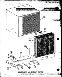 Condenser And Cabinet Parts Diagram and Parts List for CR2-1 P55200-54C Amana Air Conditioner