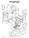 WASHER CABINET PARTS Diagram and Parts List for MLE20PDAYW0  Maytag Washer Dryer Combo