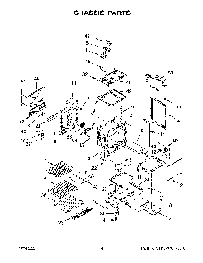 Chassis Parts Diagram and Parts List for 66475223710  Kenmore Range