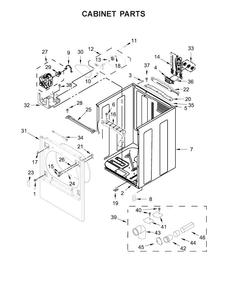 Cabinet Parts Diagram and Parts List for MEDB835DC3  Maytag Dryer
