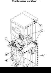 Wire Harness Diagram and Parts List for LTSA7AQN1500  Speed Queen Washer Dryer Combo