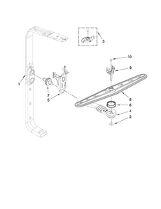 Upper Wash And Rinse Parts Diagram and Parts List for ADB1600AWQ2  Amana Dishwasher