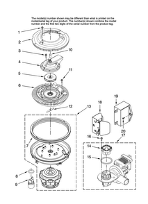 Pump And Motor Parts Diagram and Parts List for MDB8601AWW41  Maytag Dishwasher