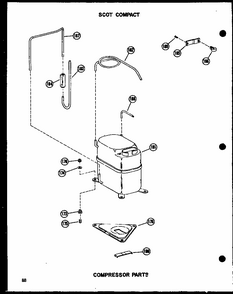 Compressor Parts Diagram and Parts List for 109-2J P54390-97R Amana Air Conditioner