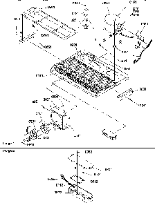 Machine Compartment Diagram and Parts List for SRD27S2L-P1190329WL  Amana Refrigerator