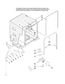 Tub And Frame Parts Diagram and Parts List for MDB6701AWQ3  Maytag Dishwasher