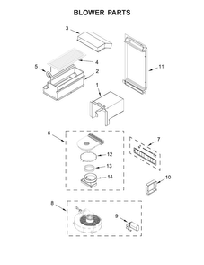 Blower Parts Diagram and Parts List for JES1750EB0  Jenn-Air Range
