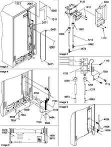 Cabinet Back Diagram and Parts List for SBD20S4L-P1190007WL  Amana Refrigerator