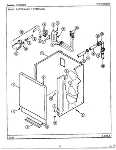 Cabinet Diagram and Parts List for 6329  Maytag Washer