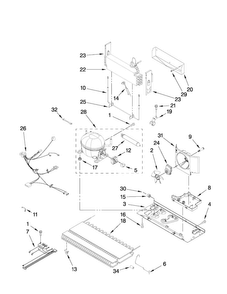 Unit Parts Diagram and Parts List for MFF2258VEB4  Maytag Refrigerator