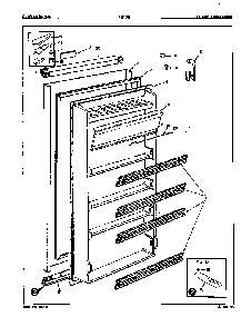 Fresh Food Door Diagram and Parts List for RC10H E8S00 Maytag Refrigerator