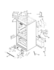 Cabinet Parts Diagram and Parts List for MFT2976AEW00  Maytag Refrigerator
