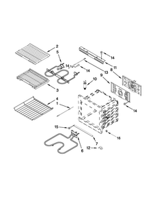 Internal Oven Parts Diagram and Parts List for JJW2830WP02  Jenn-Air Wall Oven