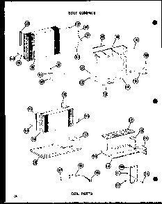 Coil Parts Diagram and Parts List for 10-2NM P54974-2R Amana Air Conditioner