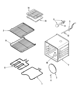 Oven Diagram and Parts List for JJW8430DDB  Jenn-Air Wall Oven