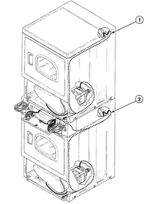 Harnesses 2 Diagram and Parts List for SSG919LF  Speed Queen Dryer