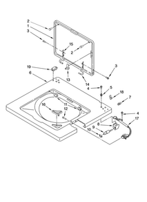 Washer Top And Lid Parts Diagram and Parts List for MET3800TW2  Maytag Washer Dryer Combo