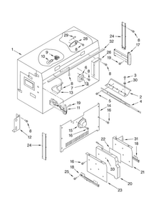 Freezer Liner Parts Diagram and Parts List for JF42PPFXDB00  Jenn-Air Refrigerator