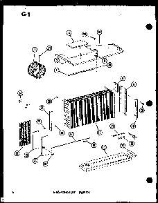 Evaporator Parts Diagram and Parts List for 218-3EWS P55417-80R Amana Air Conditioner