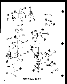 Electrical Parts Diagram and Parts List for RC-7PB P71300-2M Amana Microwave