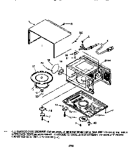Cabinet Diagram and Parts List for 56568420791  Kenmore Microwave