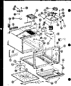 Blower/switches/wiring Harness Diagram and Parts List for R0-24-8 P73917-1M Amana Microwave