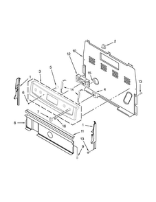 Part Location Diagram of WPW10626966 Whirlpool Electric Control Board with Overlay - Black